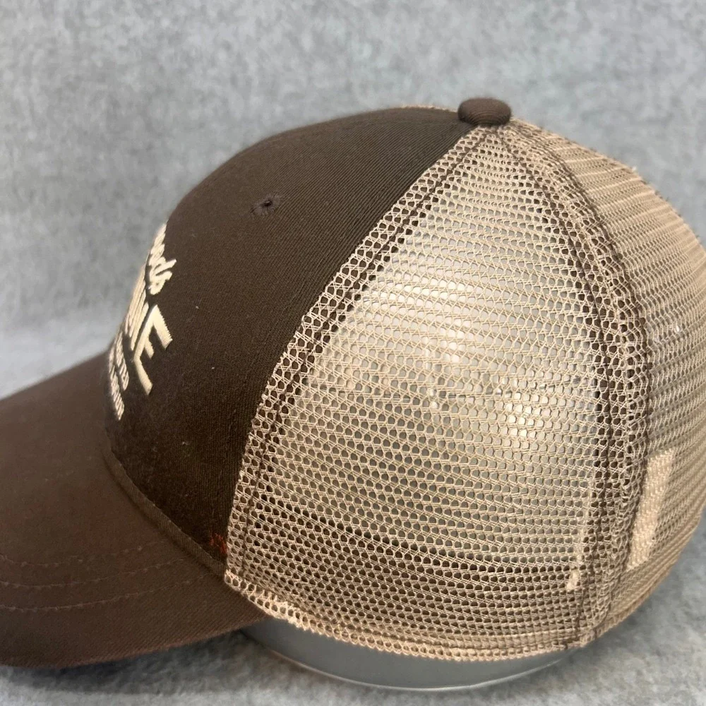 Backwoods Moonshine Mens Brown Infinity Trucker Hat Snapback Mesh Cap OSFM
